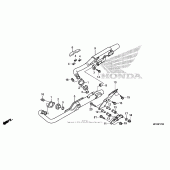 Схема вузла: Вихлопна система для Honda VT750 Shadow Aero