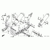 Схема вузла: Вихлопна система для Honda CBR900RR CBR954RR Fireblade