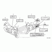 Схема вузла: Інформаційні наклейки для Honda CBR500