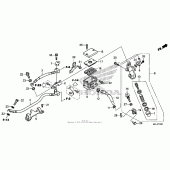 Схема узла: Задний тормозной цилиндр (2) для Honda NC700