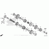 Схема вузла: Трансмісія для Honda VT1300 Stateline