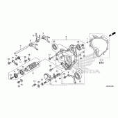 Схема вузла: Копірний вал & Вилки & Вал перемикання для Honda ST1300 Pan-European Police