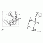 Схема вузла: Передній гальмівний циліндр для Honda VFR750F Interceptor