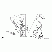 Схема вузла: Передній гальмівний циліндр для Honda CB900 Hornet
