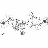 Схема вузла: Turn signal (1) для Honda GL1500 Valkyrie Tourer