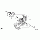 Схема узла: Передние колесо для Honda VT750 Shadow Aero