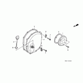 Схема узла: Правая крышка картера для Honda CBR1000 CBR1000F