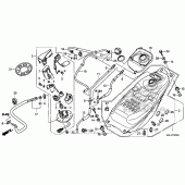 Схема вузла: Паливний бак + паливний насос для Honda NC700