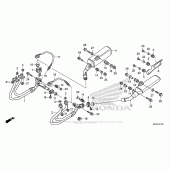 Схема вузла: Вихлопна система для Honda ST1300 Pan-European Police