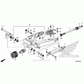 Схема вузла: Задній важіль (Маятник) для Honda VT1300 Sabre