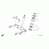 Схема вузла: Рульова траверса для Honda CRF230 CRF230F