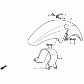 Схема узла: Переднее крыло для Honda XL600 Transalp