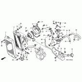 Схема вузла: Радіатор для Honda VT750 Shadow ACE