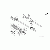 Схема узла: Копирный вал и Вилки и Вал переключения для Honda CBR900RR CBR900RR Fireblade