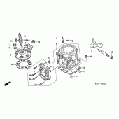 Схема вузла: Cylinder / головка циліндра (CR250R5-7) для Honda CR250