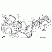 Схема вузла: Передній обтічник для Honda RVT1000R RVT RC51