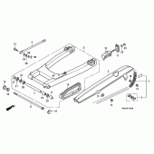 Схема узла: Задний рычаг (Маятник) для Honda CB750 Seven Fifty