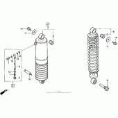 Схема узла: Задний амортизатор для Honda GL1500 Gold Wing Aspencade