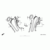Схема вузла: Ланцюг ГРМ і Натяжитель і Успокоитель для Honda VT600 Shadow VLX Deluxe