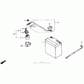 Схема вузла: Акумулятор для Honda NX250