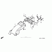 Схема узла: Заднее крыло для Honda CB750 Nighthawk