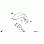 Схема узла: Переднее крыло для Honda VTX1300