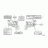 Схема вузла: Інформаційні наклейки для Honda VTR250 VTR