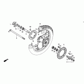 Схема вузла: Заднє колесо для Honda XR600