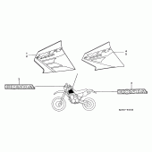 Схема вузла: Label read the manual (XR400R2 / 3) для Honda XR400