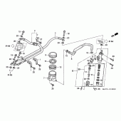 Схема узла: Rr. главный тормозной цилиндр для Honda CBR1100XX Blackbird