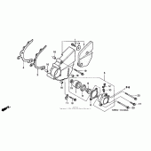 Схема вузла: Left crankcase cover + water pump для Honda VTR1000 Superhawk