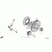 Схема вузла: Pulse generator + starting clutch для Honda NSA700 DN-01