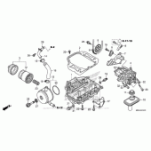 Схема узла: Масляный насос 2 для Honda VFR1200 VFR