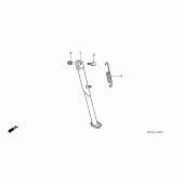 Схема вузла: Бічна підніжка для Honda CRF230 CRF230F