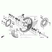 Схема вузла: Заднє колесо для Honda CRF450 CRF450R
