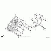 Схема вузла: Ліва кришка картера для Honda CB1100