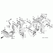 Схема вузла: Вихлопна система (CBR1000RR4 / 5) для Honda CBR1000 CBR1000RR Fireblade