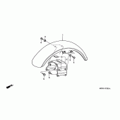 Схема вузла: Переднє крило для Honda VT750 Black Widow