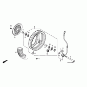 Схема вузла: Переднє колесо для Honda XL125 Varadero