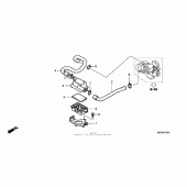 Схема узла: Вторичный воздушный фильтр для Honda VT750 Shadow Spirit