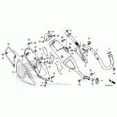 Схема вузла: Вихлопна система для Honda CRF250 CRF250L