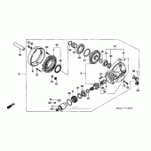 Схема вузла: Final driven gear для Honda VT1100 Shadow Spirit