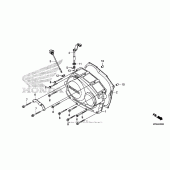 Схема вузла: Права кришка картера для Honda CRF230 CRF230F