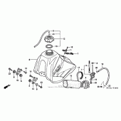 Схема узла: Топливный бак для Honda XR400