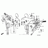 Схема узла: Пульт управления рулевой для Honda XR650