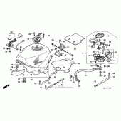 Схема вузла: Паливний бак для Honda VFR800 Interceptor