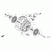 Схема вузла: Переднє колесо для Honda GL1800 Gold Wing