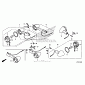Схема вузла: Поворотники для Honda VT1300 Fury
