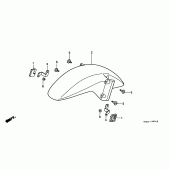 Схема вузла: Переднє крило для Honda VTR1000 Firestorm