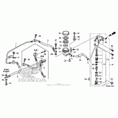 Схема узла: Задний тормозной цилиндр для Honda CB1000 CB1000R